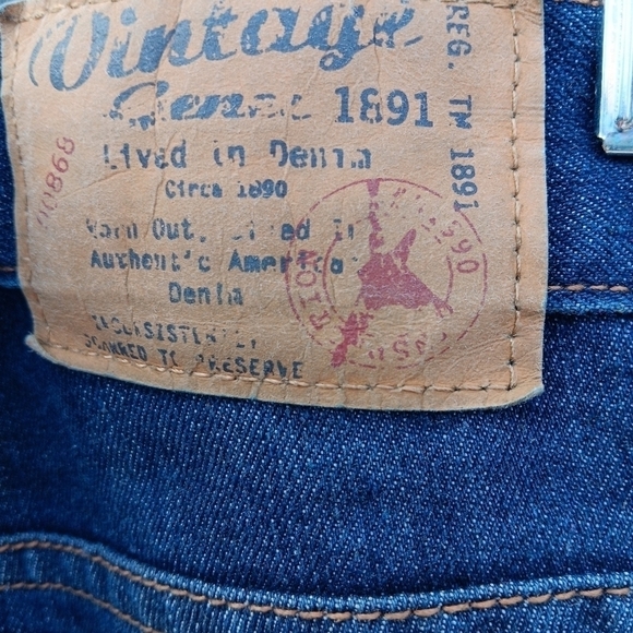 Vintage Genes 1891 Men’s Straight Slim Jeans. Men's Size 34/32 - Picture 7 of 8